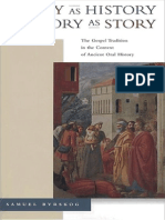 Samuel Byrskog Story As History-History As Story The Gospel Tradition in The Context of Ancient Oral History 2002 PDF