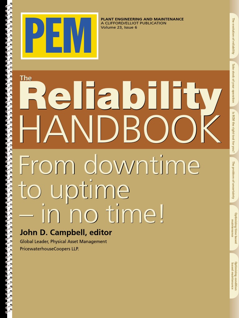 Reliability Handbook PDF Reliability Engineering Benchmarking