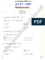 Edcet 2009(Mathematics)