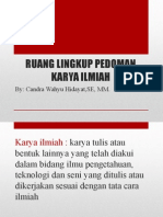 Ruang Lingkup Pedoman Karya Ilmiah