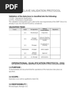 Validation Protocall For Autoclave