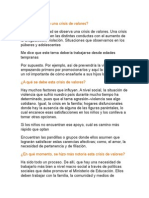 El Perú Sigue en Una Crisis de Valores