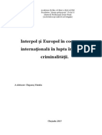 Interpol Și Europol În Cooperarea Internațională În Lupta Împotriva Criminalității.