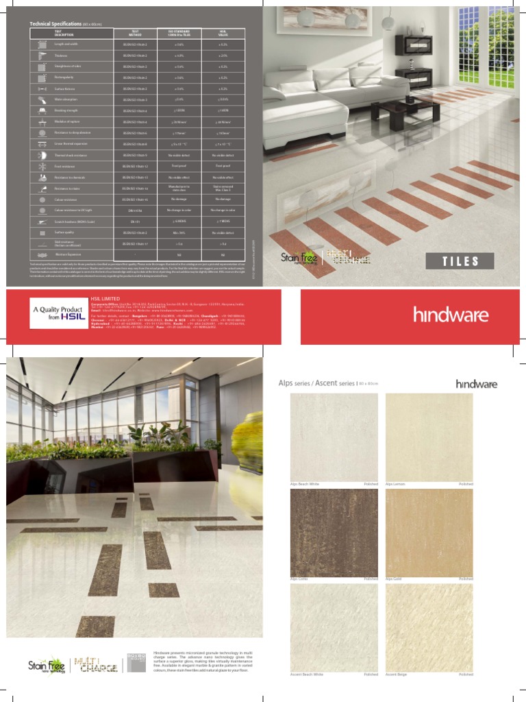 Hindware TILES Multi Charge Catologue HSIL Tile Chemistry