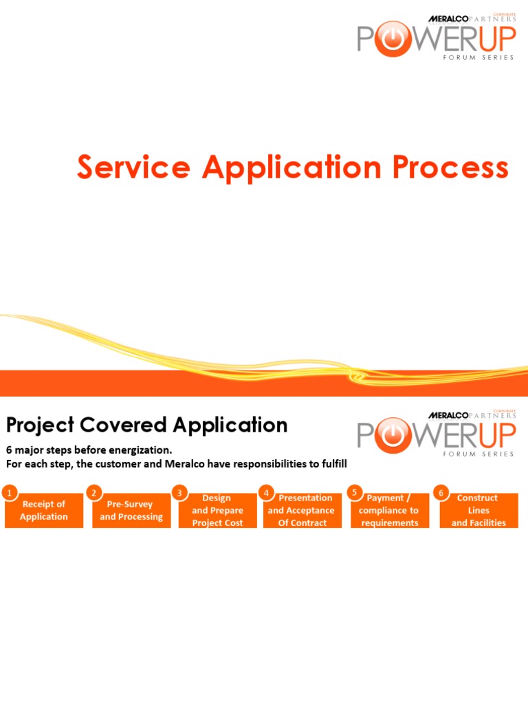 MERALCO Service Application Process PDF Mains Electricity Electric Power Distribution