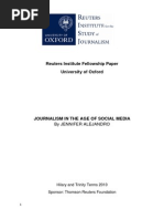 Journalism in the Age of Social Media