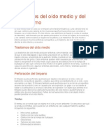 Trastornos Del Oído Medio y Del Oído Interno