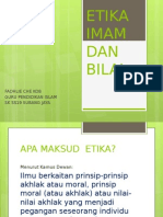 Etika Imam Dan Bilal