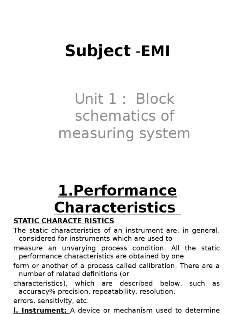 EMI Measurement System Characteristics | PDF | Accuracy And Precision ...