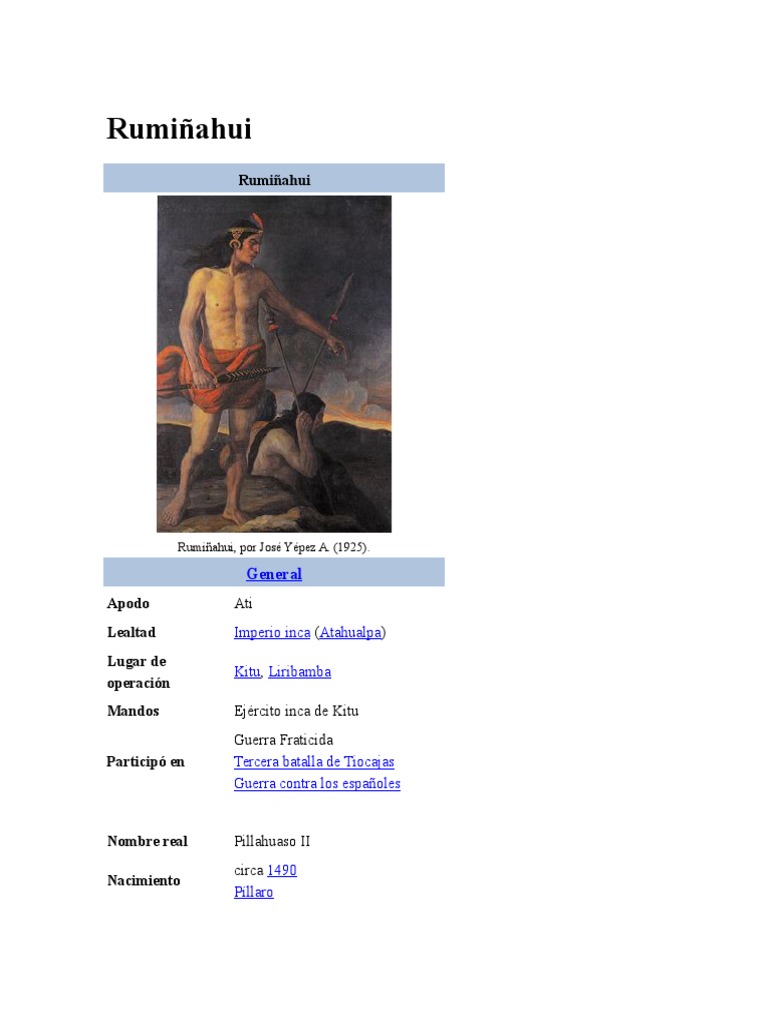Rumiñahui: General Inca y Resistencia | PDF