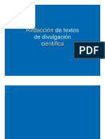 Redacción de Textos de Divulgación Científica