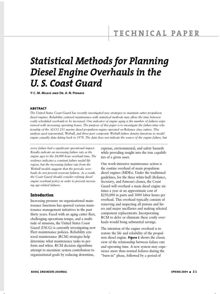 U.S Coastguard Marine Engine Overhaul | PDF