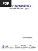 Stemi 1000-2000-2000C Stereomicroscope Operating Manual