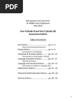 Myp Years 4-5 Grade 9-10 Rubrics