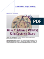 How to Make a Waldorf Skip Counting Board