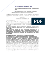 Decreto 1295 Del 22 de Junio de 1994