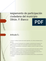 Reglamento de Participación Ciudadana Del Municipio Othón