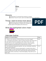 Interview Outline: Glossary