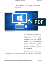 Tutorial Como Formatear Una Computadora