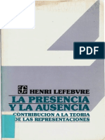 Henri Lefebvre - La Presencia y La Ausencia - Contribucion a La Teoria de Las Representaciones