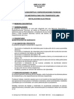 Especificaciones Tecnicas de Instalaciones Electricas