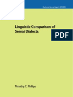 Linguistic Comparison of Semai Dialects