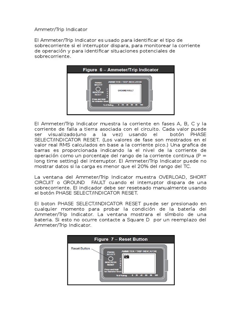 Funciones del Indicador Ammeter/Trip | PDF | Science | Electrónica