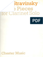 Three Pieces for Clarinet Solo de Stravinsky