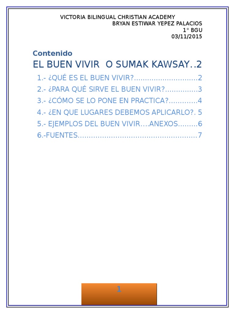 El Buen Vivir o Sumak Kawsay PDF Sociedad Homo Sapiens