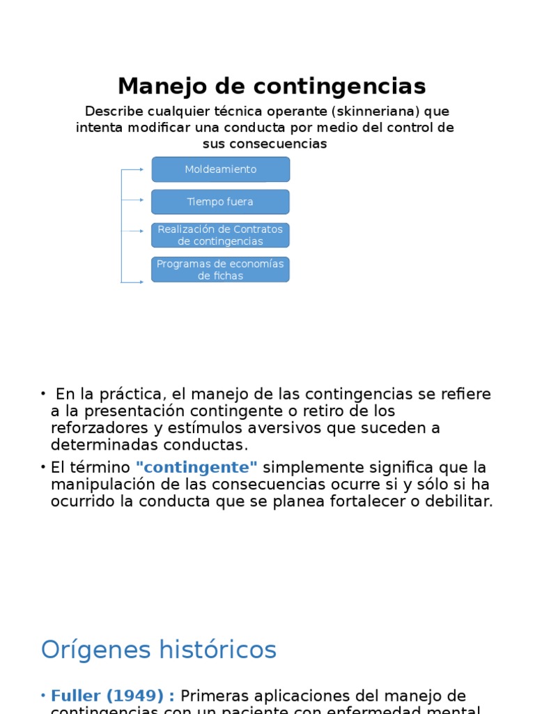 Manejo de Contingencias | Comportamiento | Acción (filosofía)