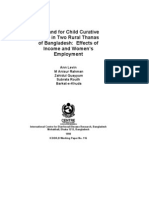 Demand For Child Curative Care in Two Rural Thanas of Bangladesh: Effects of Income and Women's Employment