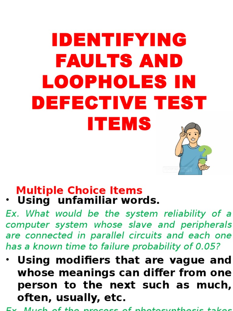 Identifying Flaws in Test Items | PDF