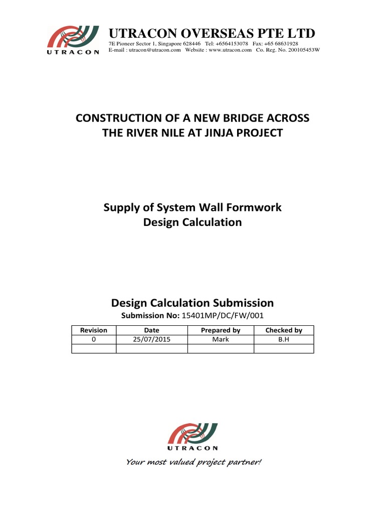 Bridge Formwork Design Calculations | PDF | Bending | Beam (Structure)