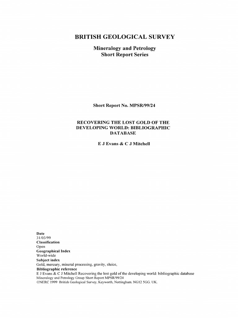 Lost Gold PDF Gold Mining