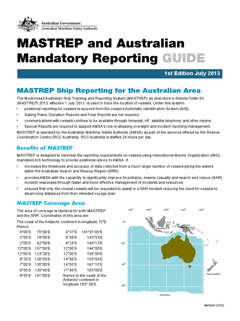 MASTREP Mandatory Reporting Guide | PDF | Search And Rescue | Dangerous ...