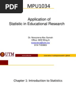 Week 1 - Introduction To Statistics PDF