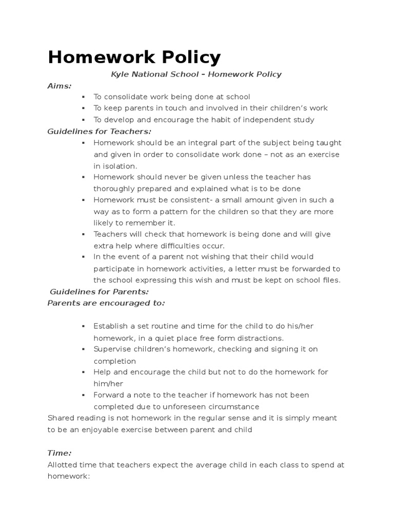 mnps homework policy