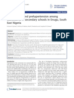 Hypertension and Prehypertension Among