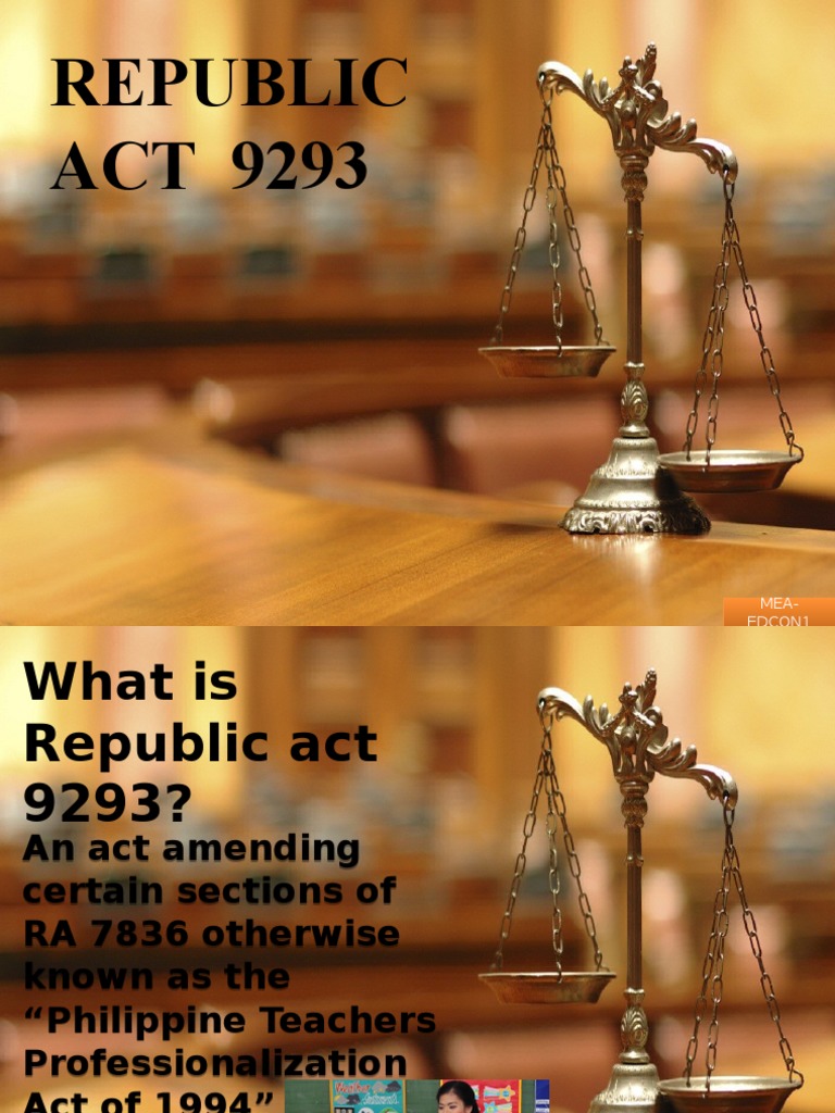 RA 9293: Amendments to RA 7836 | PDF | Licensure | Teachers
