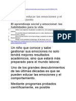 Se Pueden Educar Las Emociones y El Comportamiento