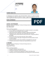 Resume of Mr. Armando U. Gutierrez