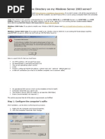 Download How do I install Active Directory on my Windows Server 2003 server by 1RealTruth SN2887447 doc pdf