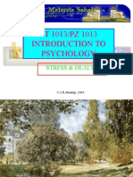 PT 1013/PZ 1013 Introduction To Psychology: Stress & Health