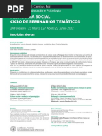 cartaz ciclo de seminariostematicos pedagogia social