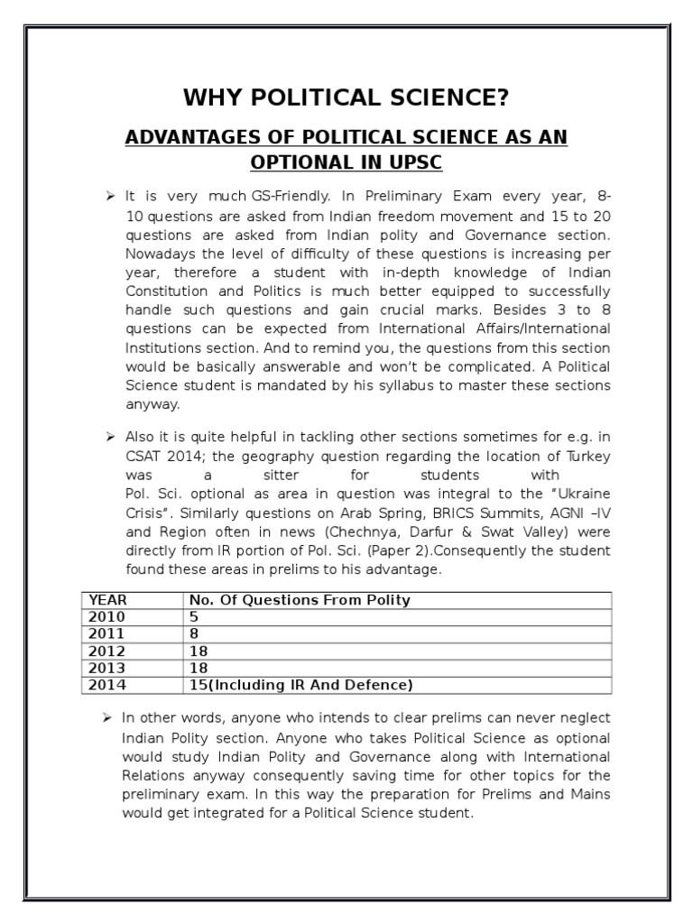 why political science essay