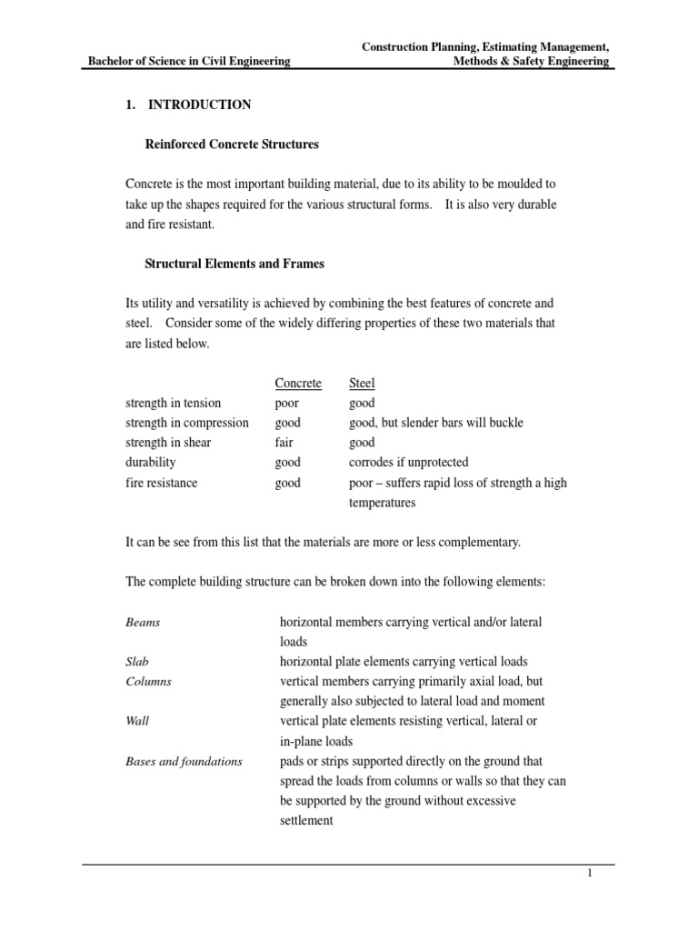Reinforced Concrete Structure Overview | PDF | Beam (Structure ...
