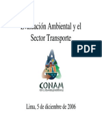 Evaluación Ambiental y El Sector Transporte – CONAM