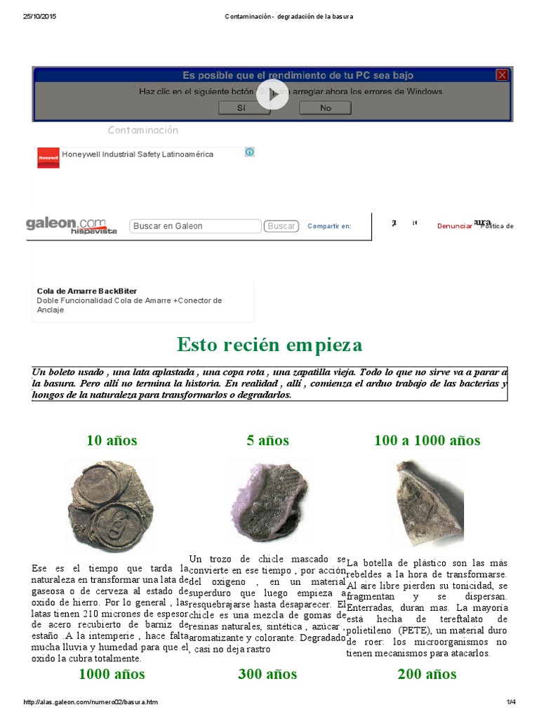 Tiempo de degradación de la basura | PDF | El plastico | Residuos