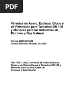 Tabla de Trim de Válvulas API 600 | PDF