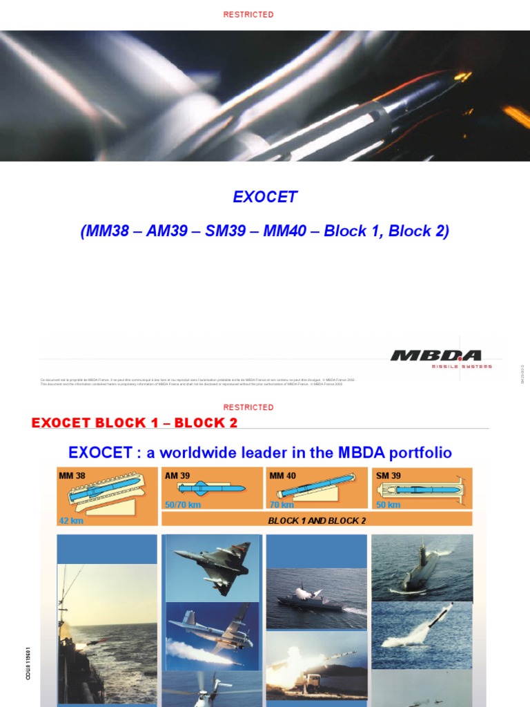 Systèmes de missiles EXOCET de MBDA | PDF | Missile | Guerre navale